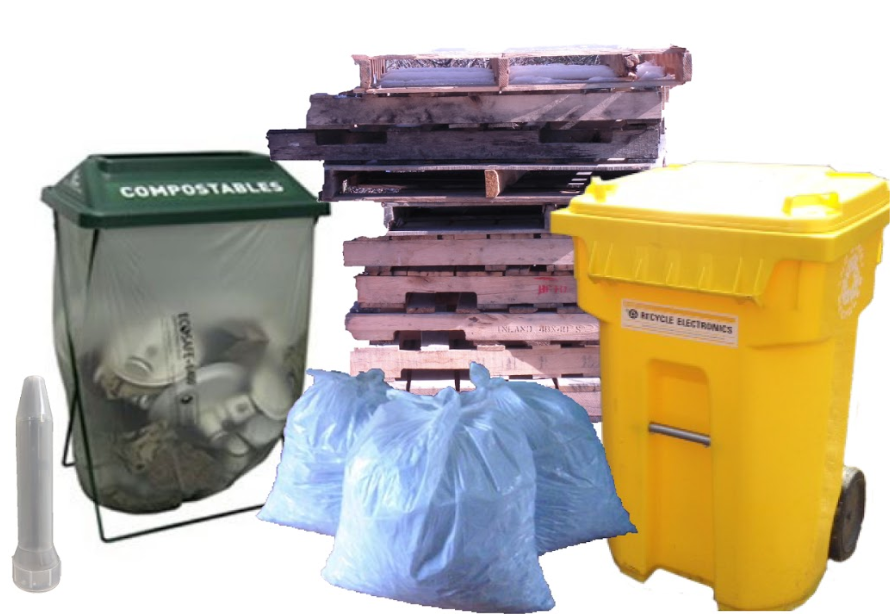 special waste examples include shredded paper, pallets, electronics recycling, compostable items from events in a clearstream, and plastic syringe cases