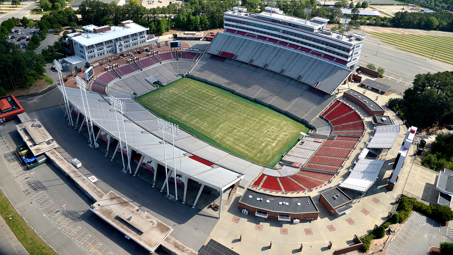 Overhead view of stadium